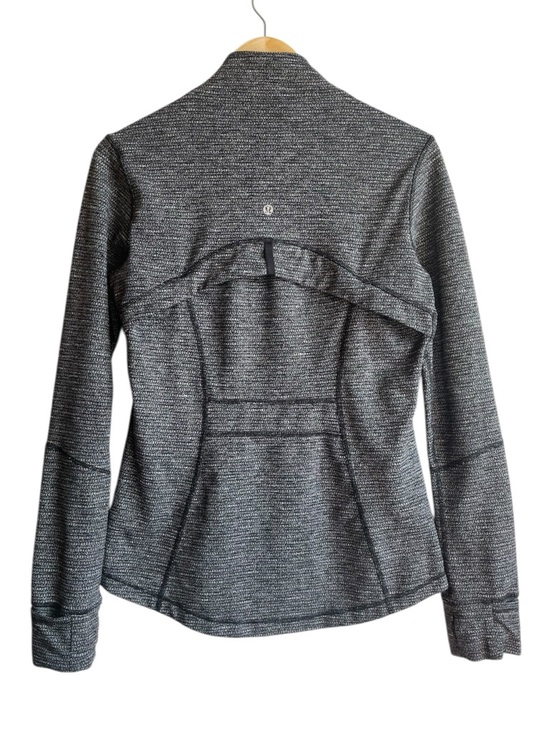 Lululemon Define Jacket Size 10 Black White Coco Pique Luon Zip Activewear - Picture 8 of 14